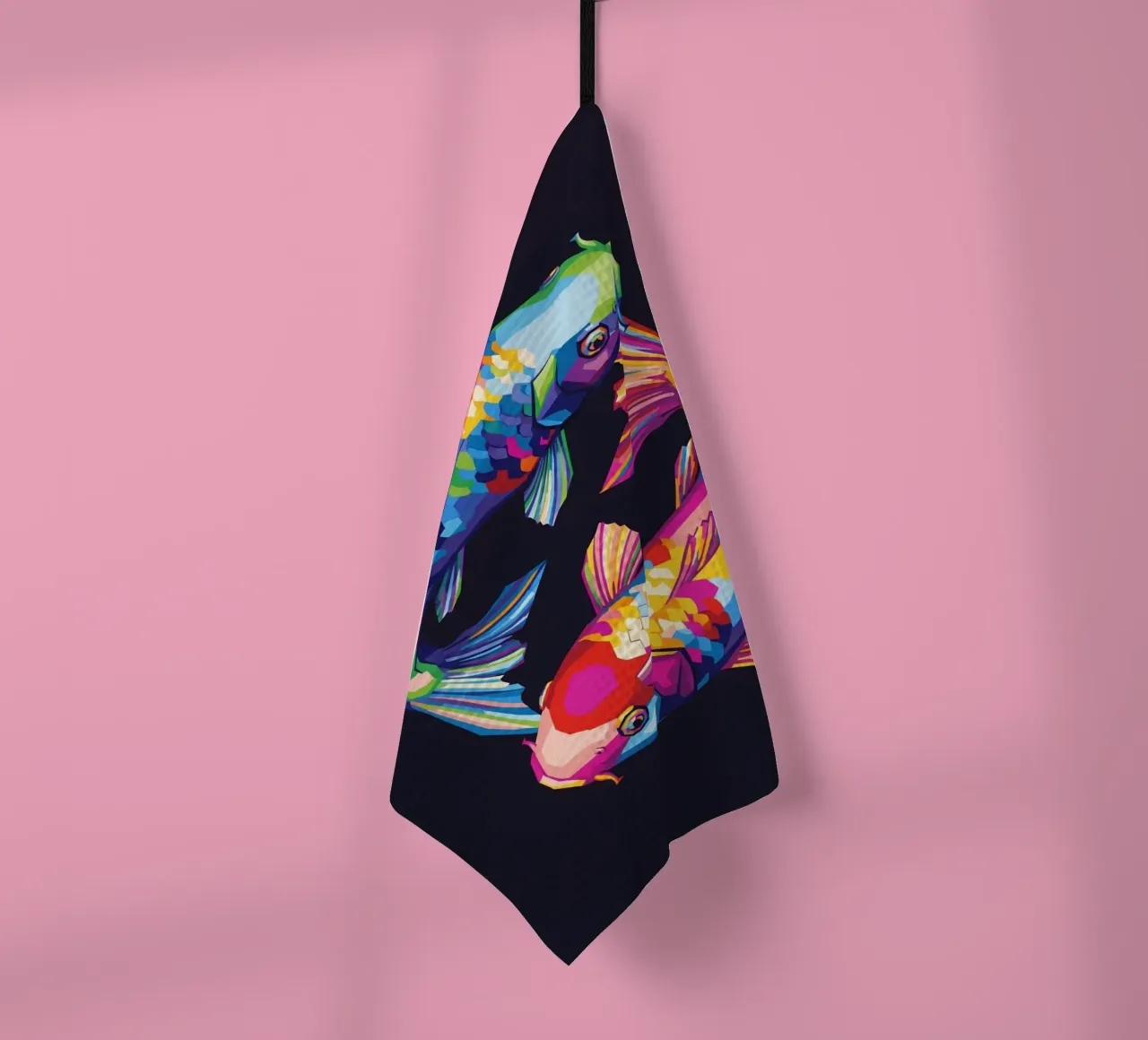 Poisson koi coloré torchon de Wild Life studio