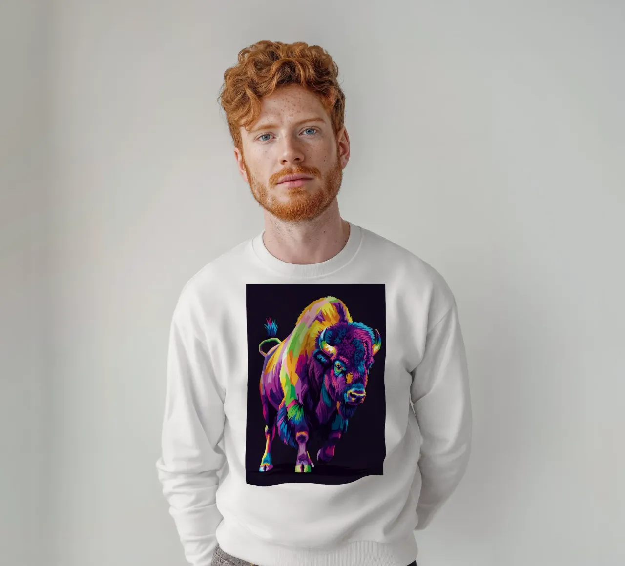 Colorato di bisonte (1) felpa da Wild Life studio