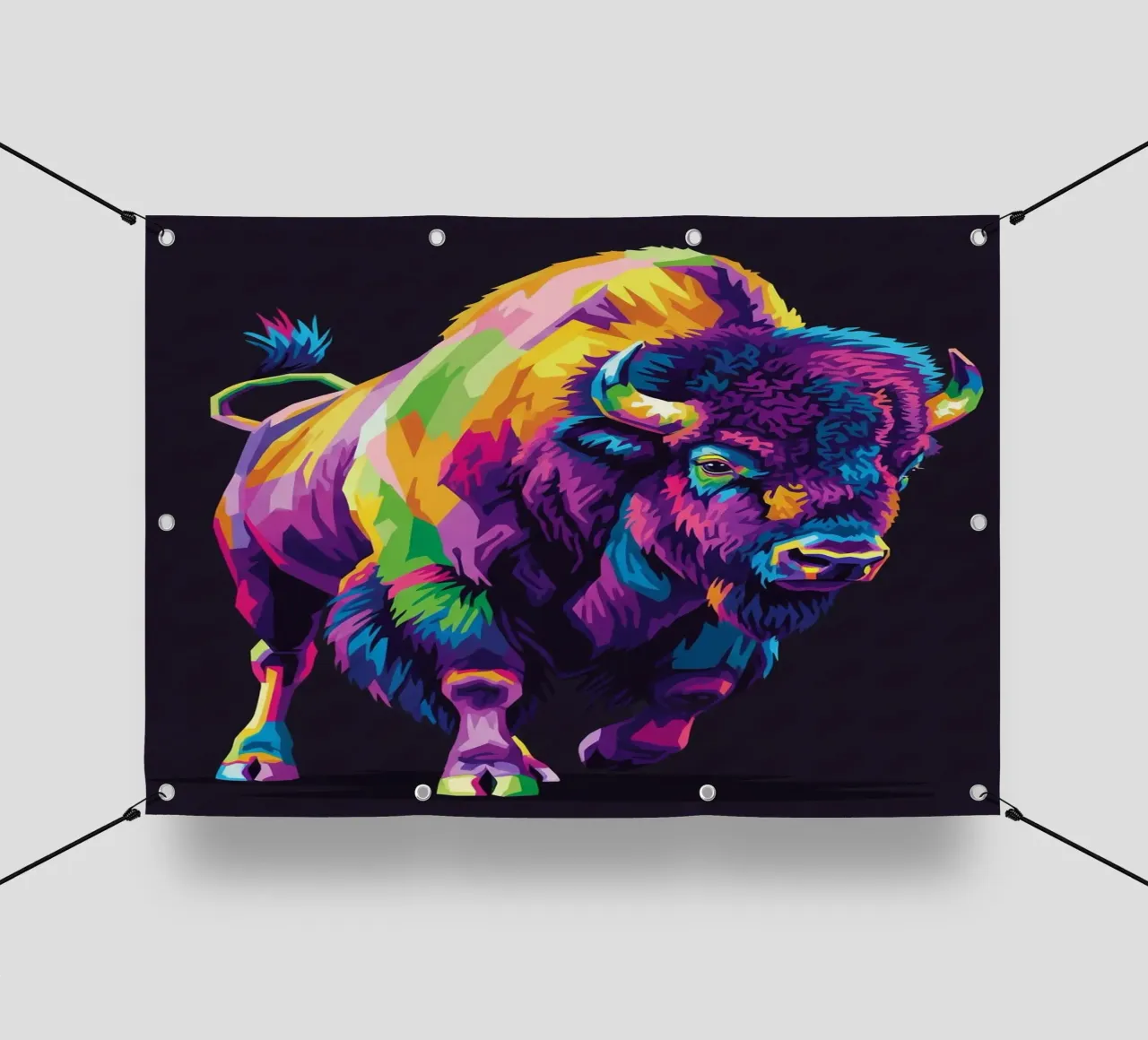 Colorato di bisonte (1) telo in pvc da Wild Life studio