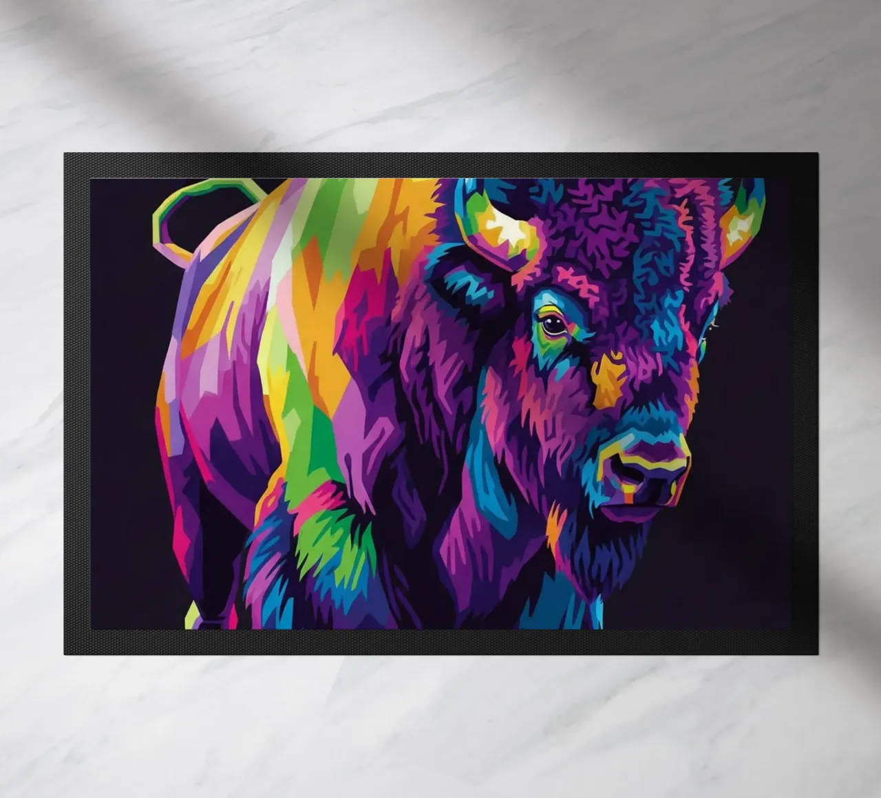 Colorato di bisonte (1) zerbino da Wild Life studio