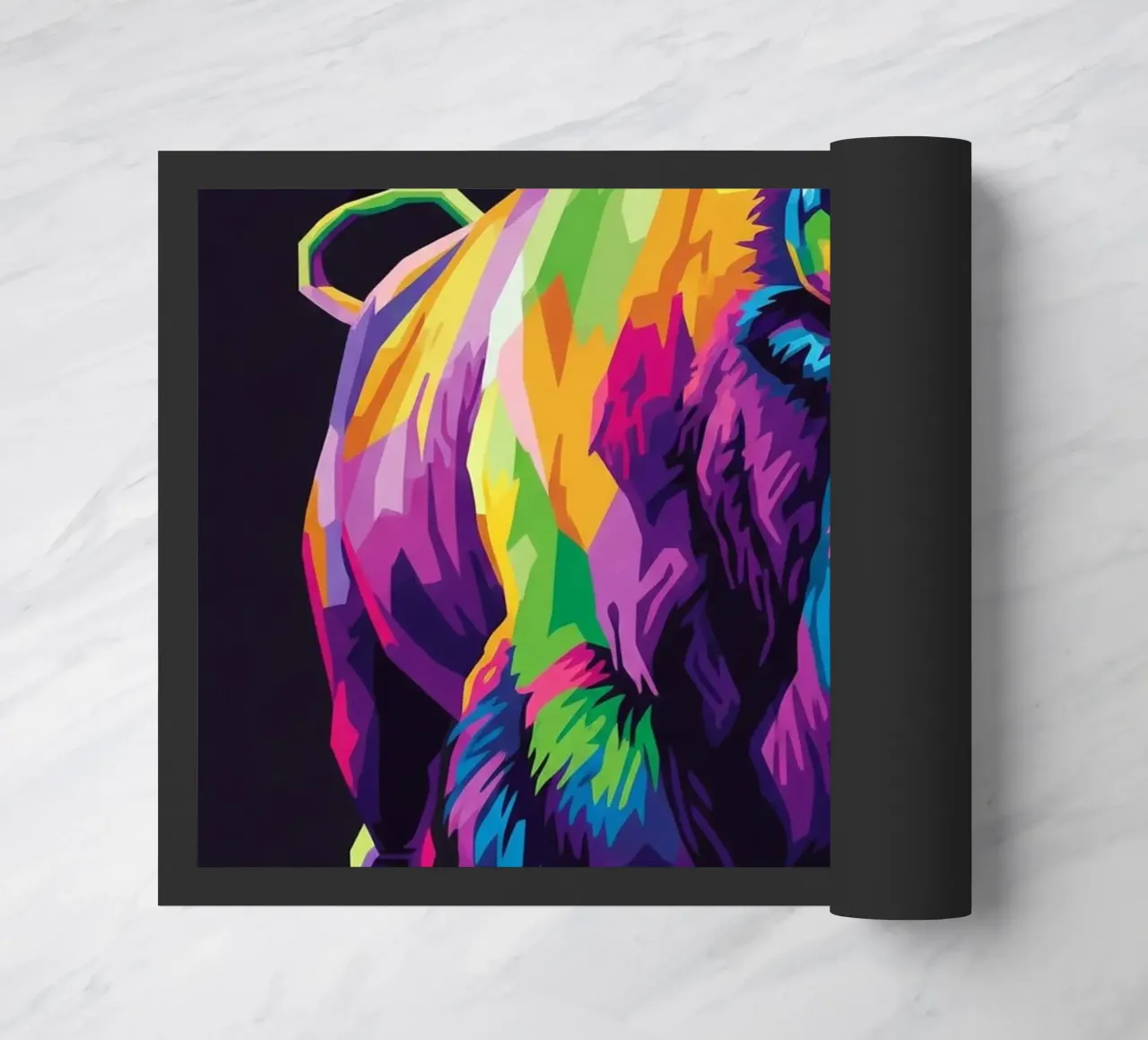 Colorato di bisonte (1) zerbino da Wild Life studio