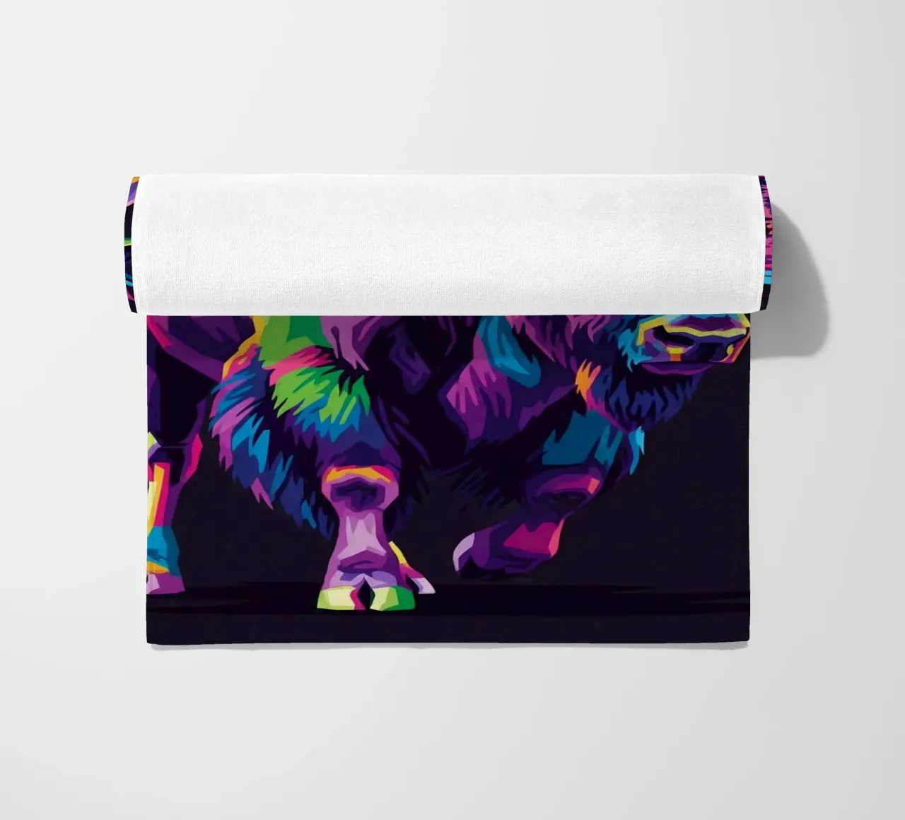 Colorato di bisonte (1) telo mare da Wild Life studio