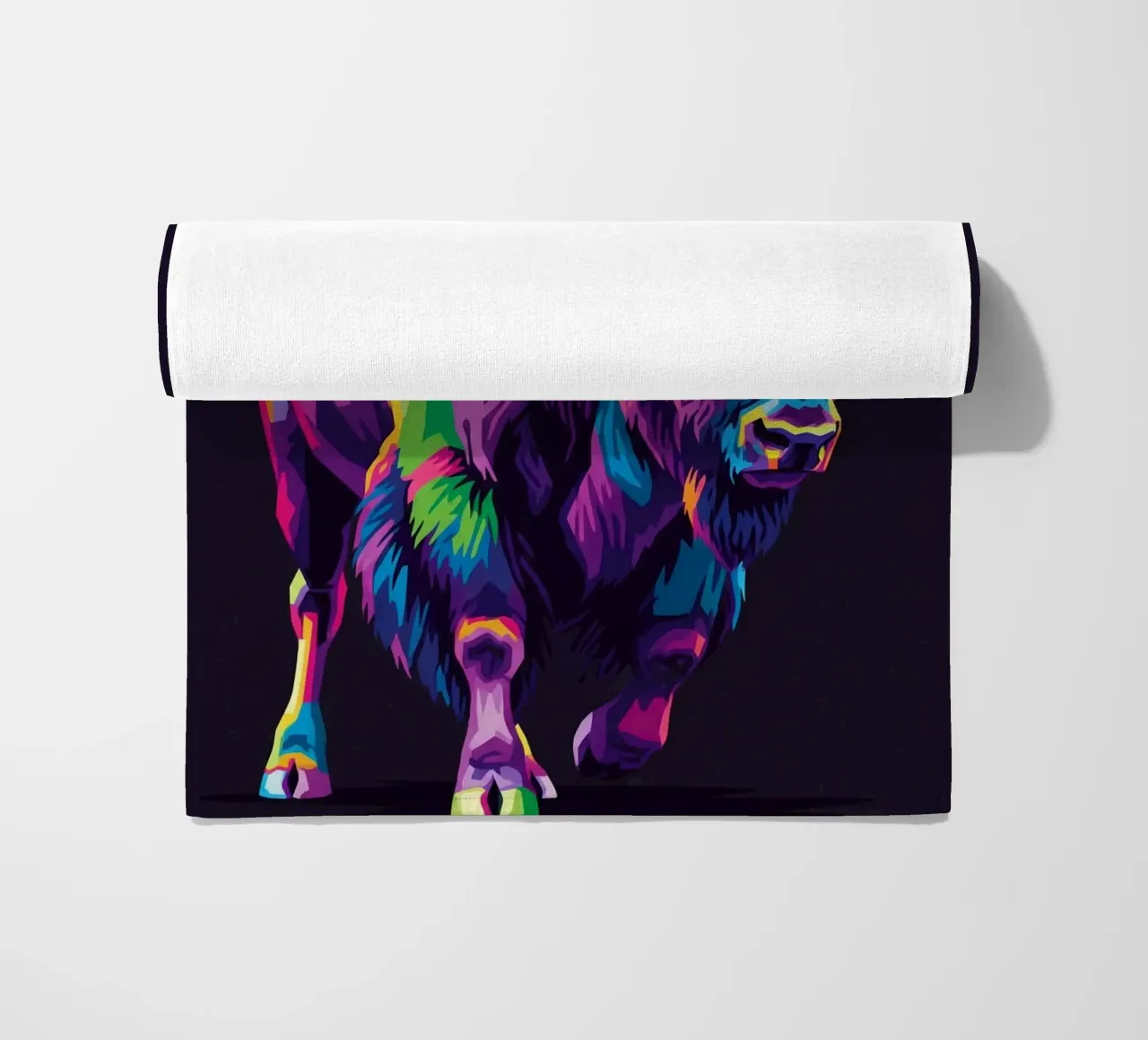 Colorato di bisonte (1) telo mare da Wild Life studio