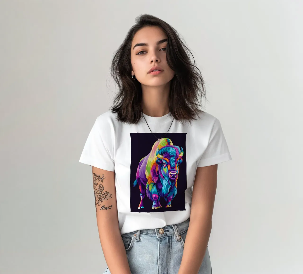 Colorful of bison (2) t-shirt da Wild Life studio