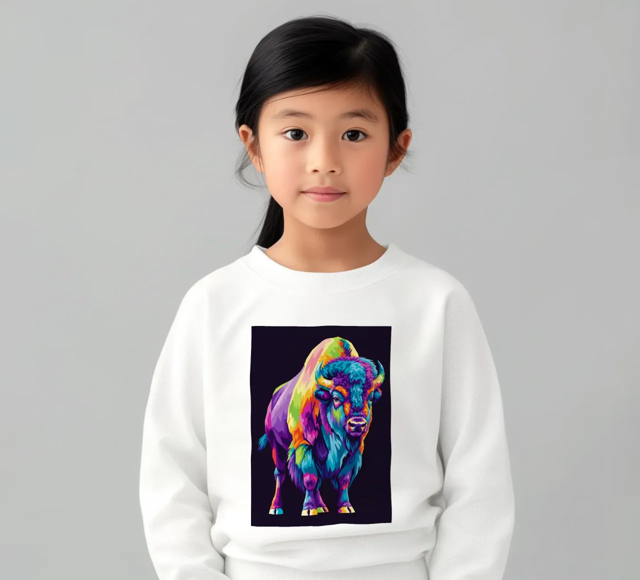 Colorful of bison (2) felpa bambino da Wild Life studio