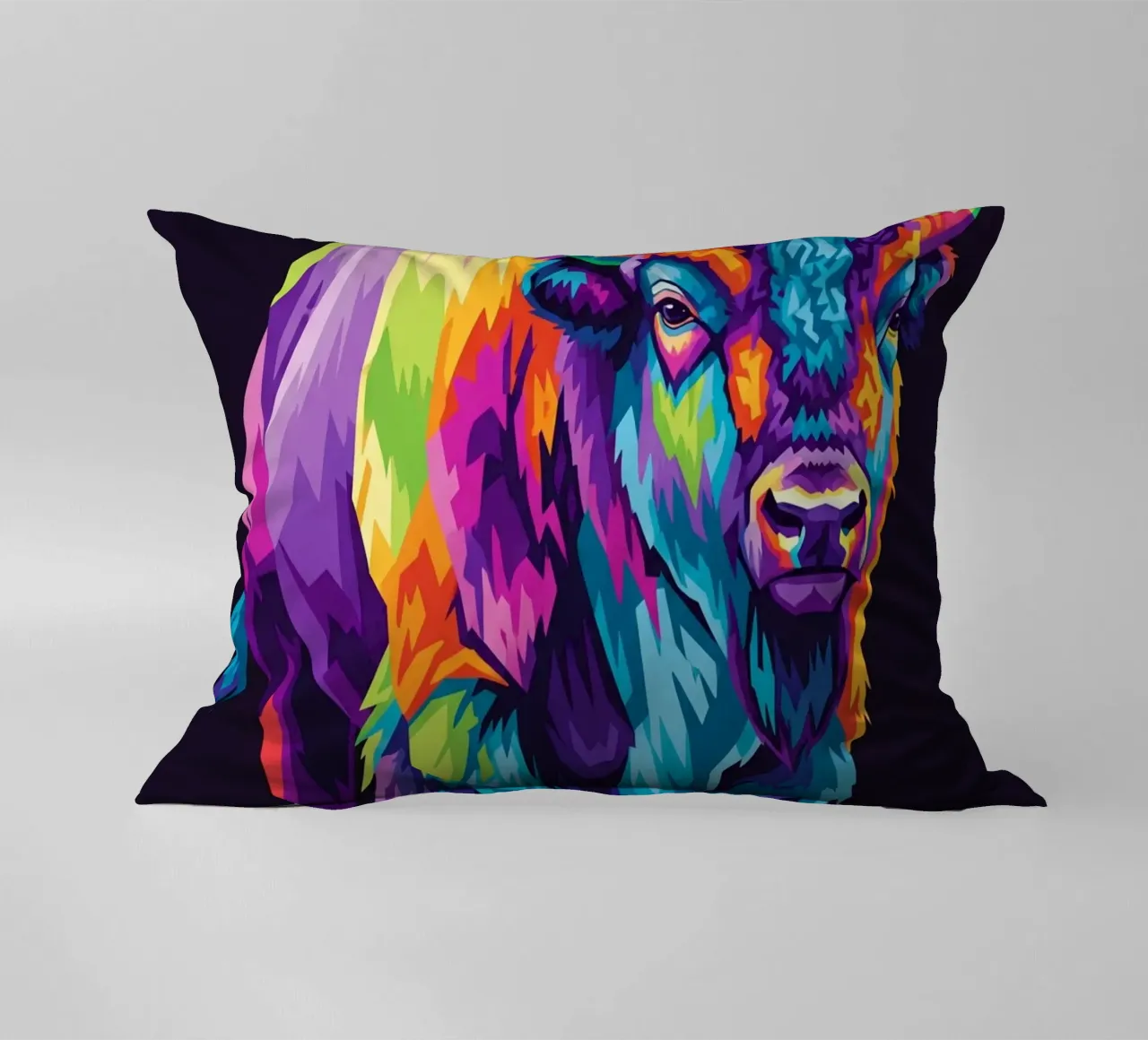 Colorful of bison (2) cuscino da Wild Life studio