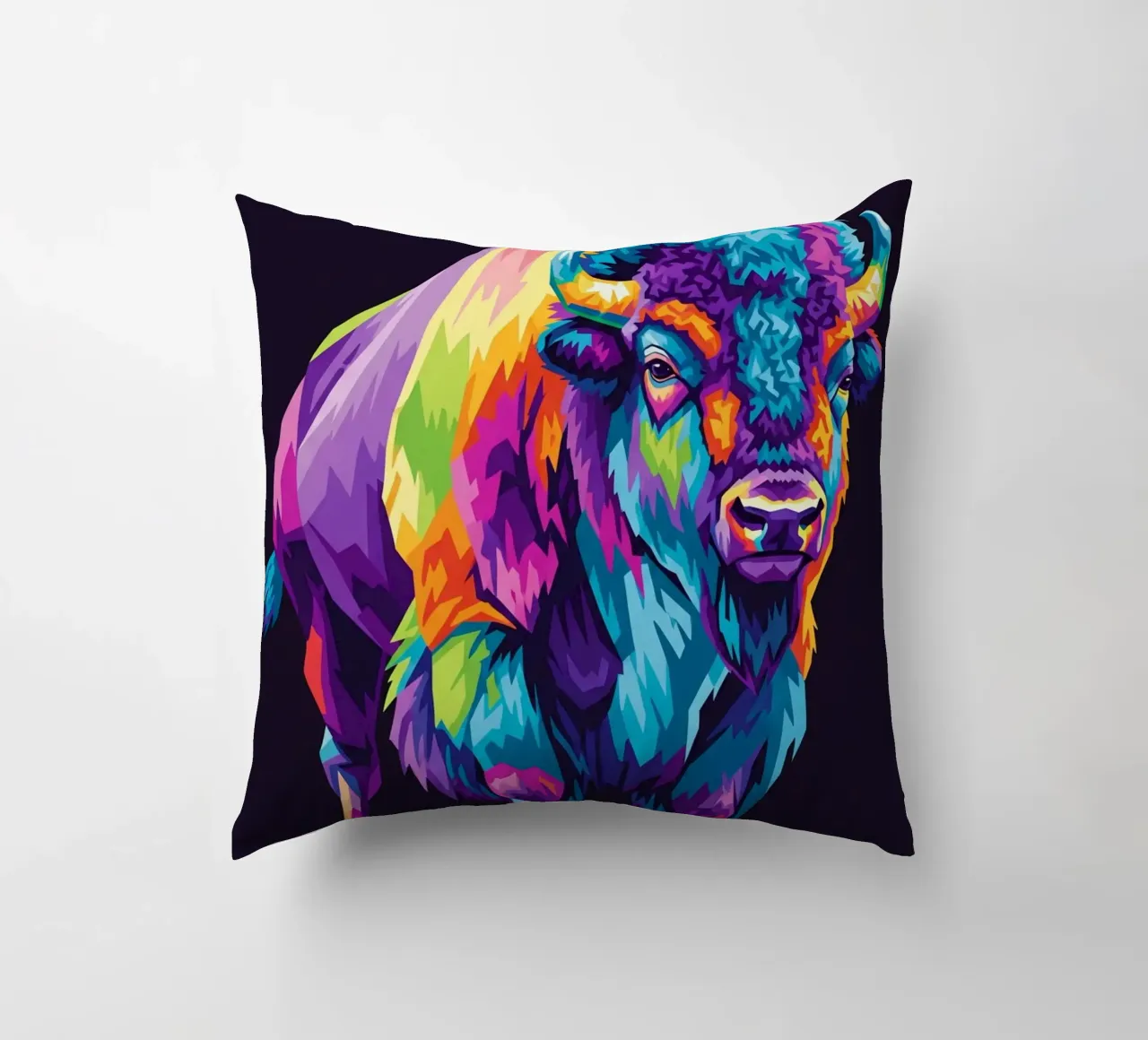 Colorful of bison (2) cuscino da Wild Life studio