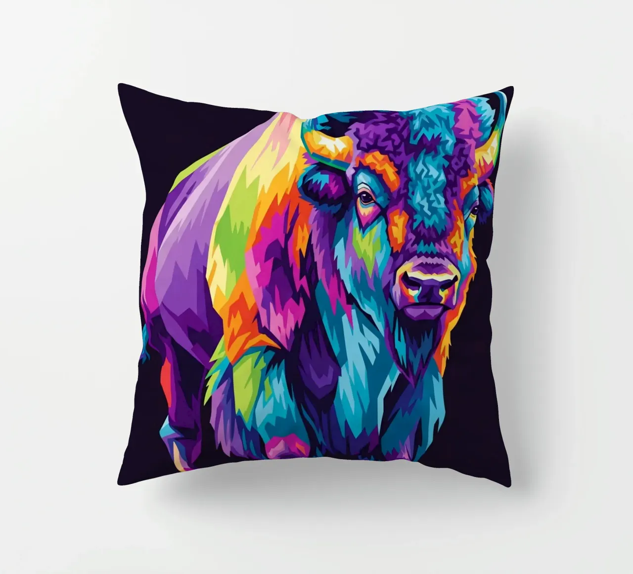 Colorful of bison (2) cuscino da Wild Life studio