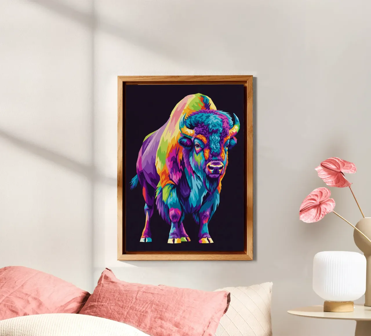 Colorful of bison (2) alluminio dibond da Wild Life studio