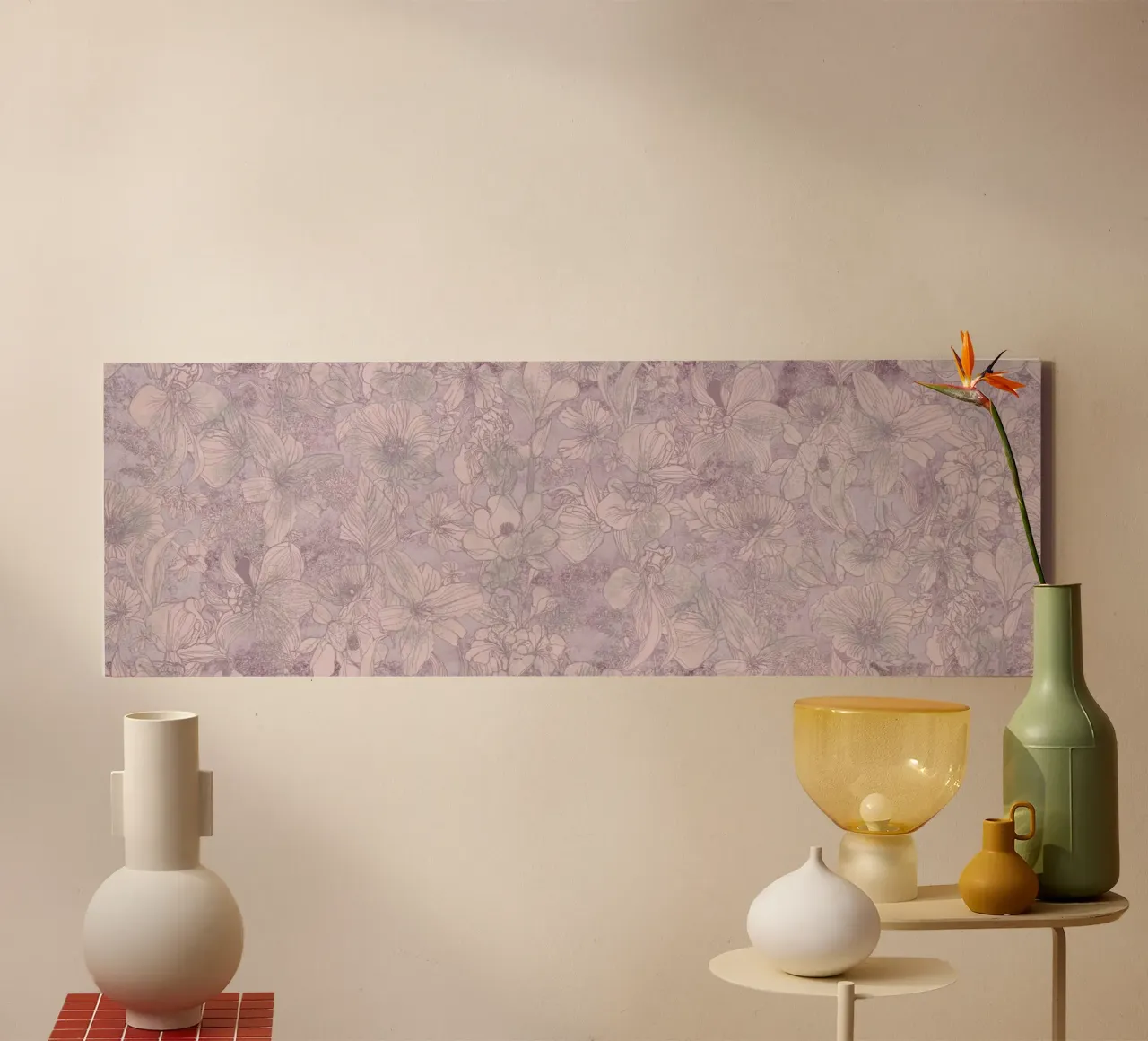 orchid ink canvas by Giulio Iurissevich