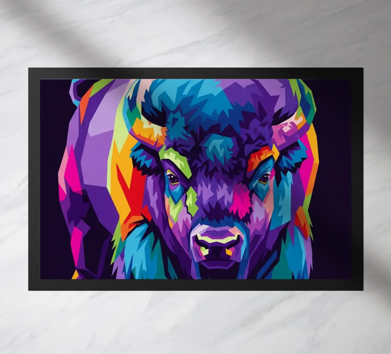 Colorato di bisonte (3) zerbino da Wild Life studio