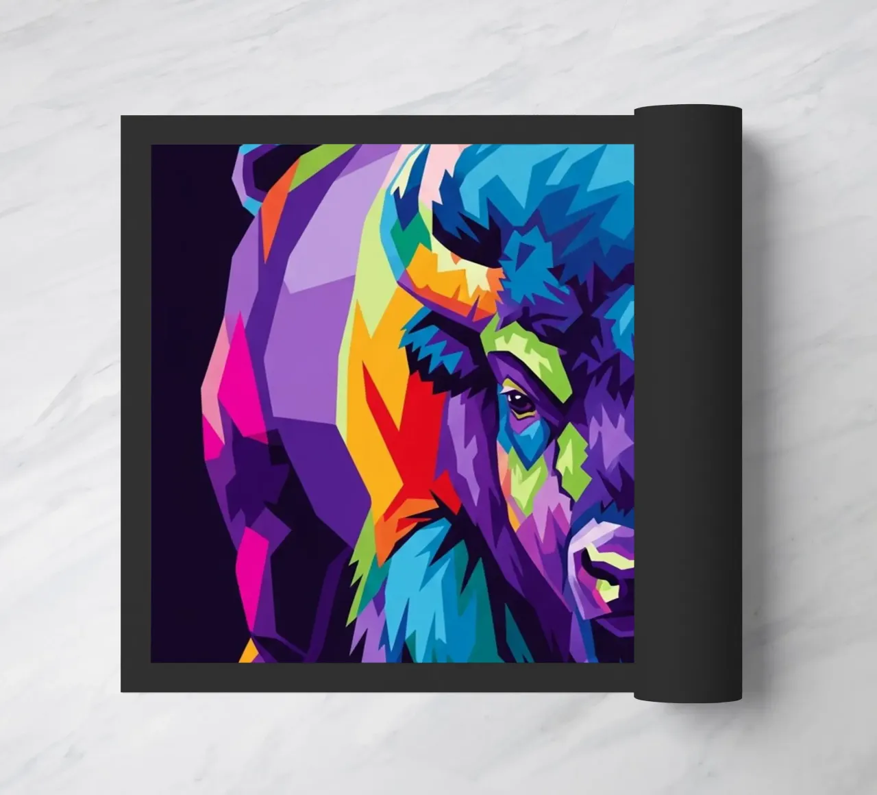 Colorato di bisonte (3) zerbino da Wild Life studio
