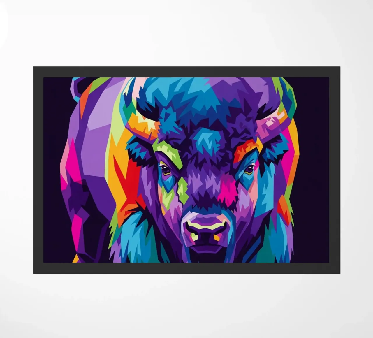 Colorato di bisonte (3) zerbino da Wild Life studio