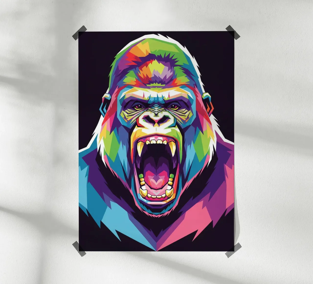 Colorato di gorilla (1) poster da Wild Life studio