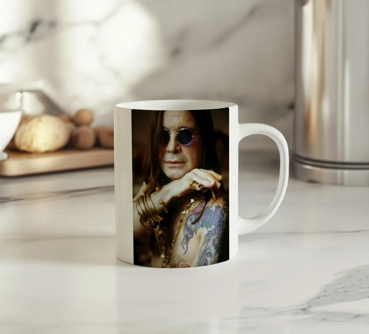 Ozzy Osbourne tazza in ceramica da Musadad Shop