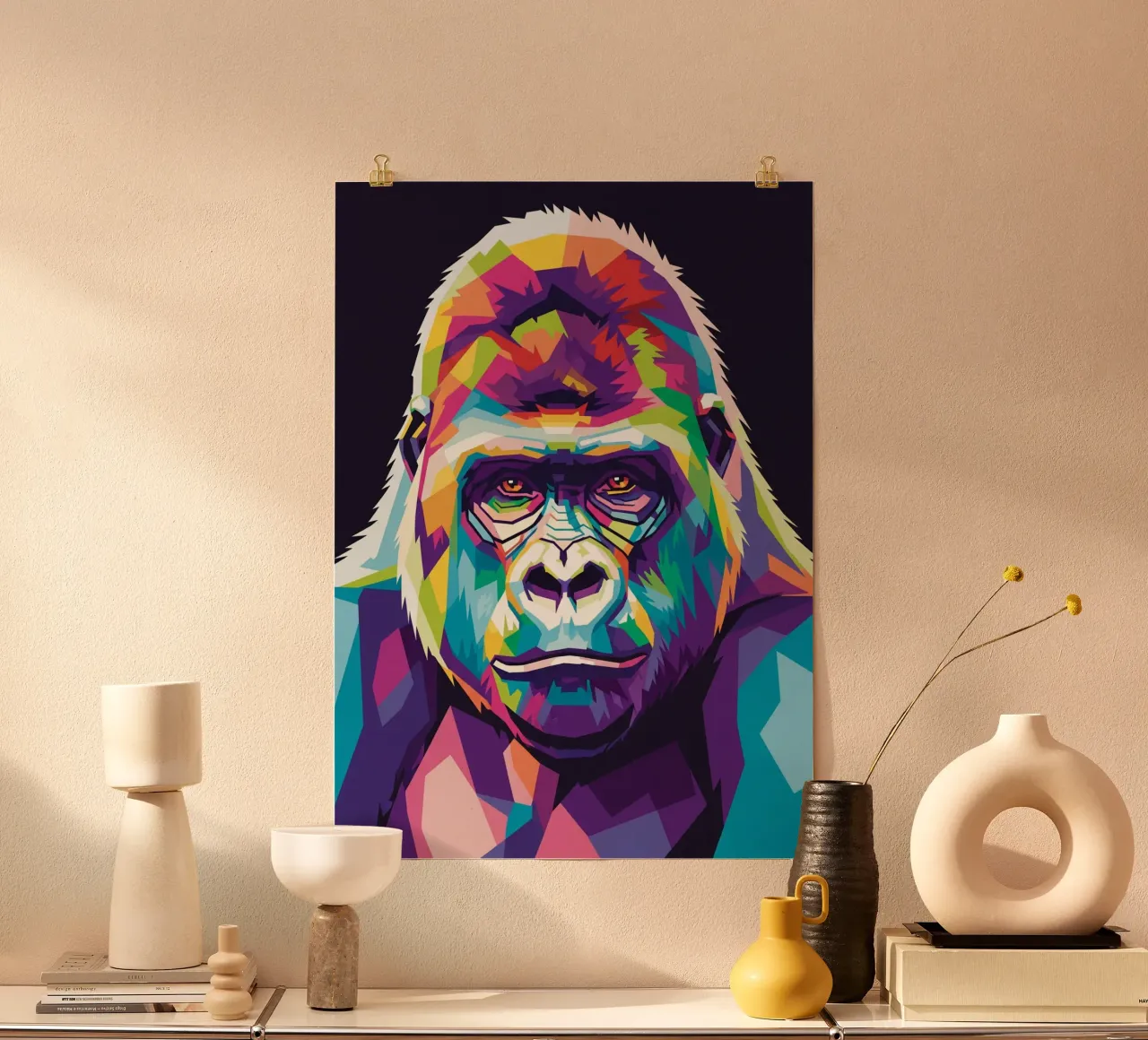Colorato di gorilla (2) poster da Wild Life studio