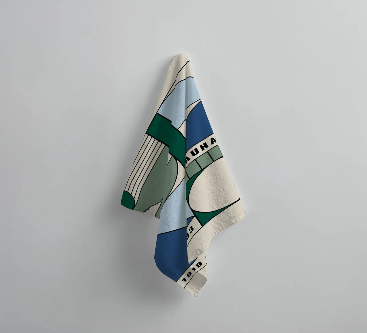 triangle rectangle geometric shapes towel by Laura Harris