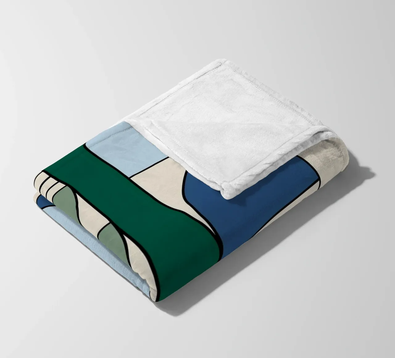 triangolo rettangolo forme geometriche coperta in pile da Laura Harris