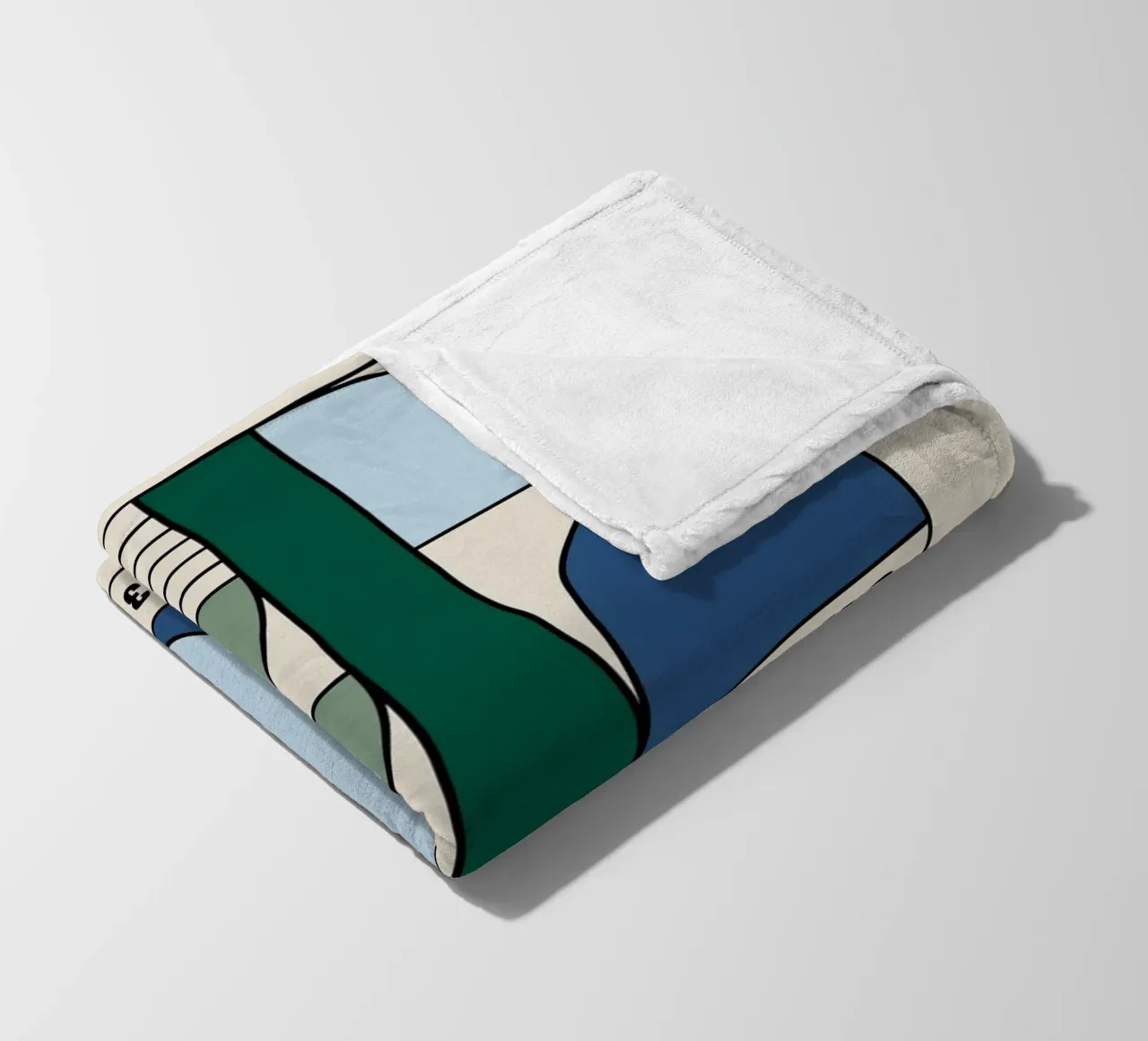 triangolo rettangolo forme geometriche coperta in pile da Laura Harris
