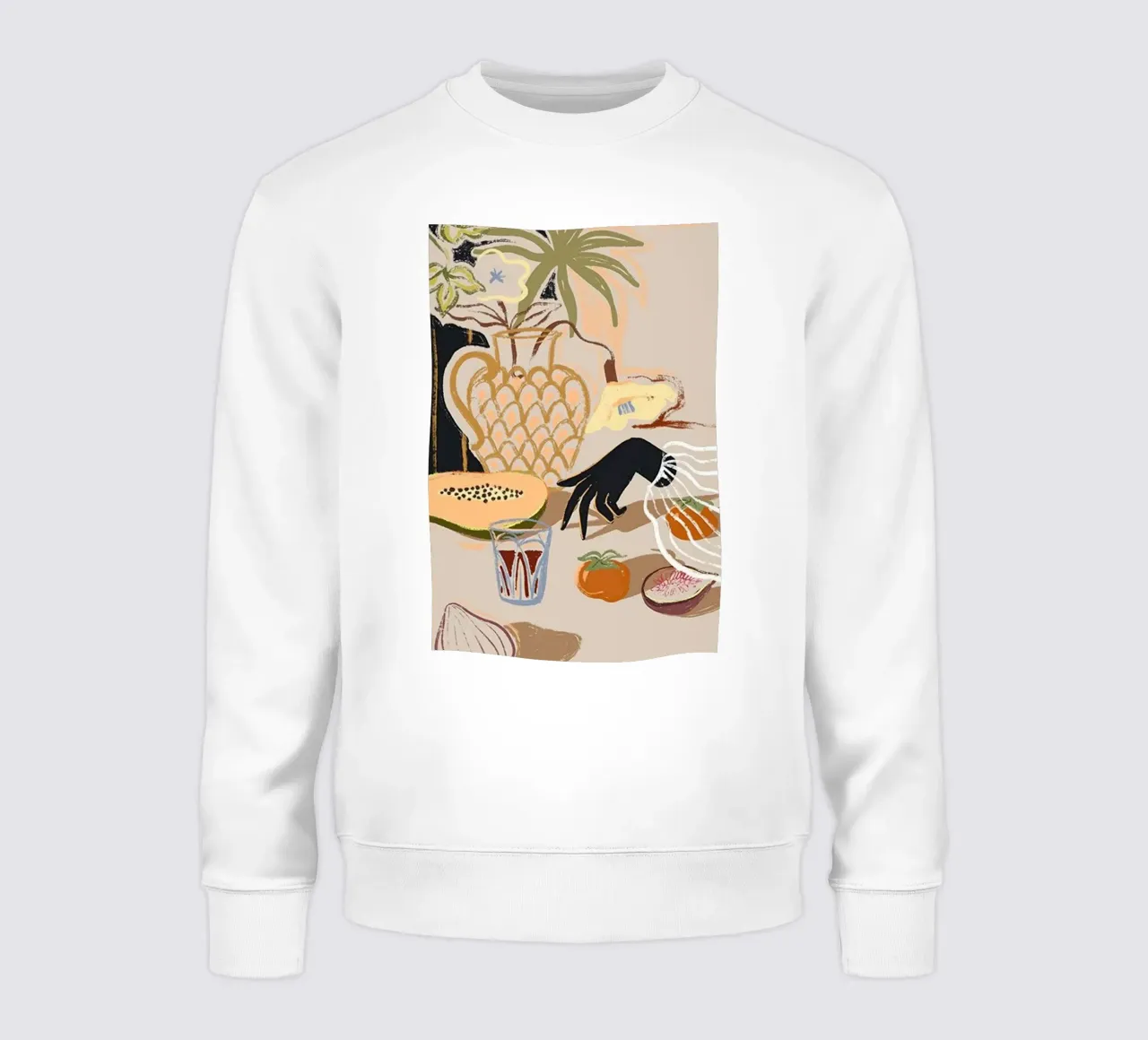 gustare piatti di frutta in tavola felpa da gudikan shop