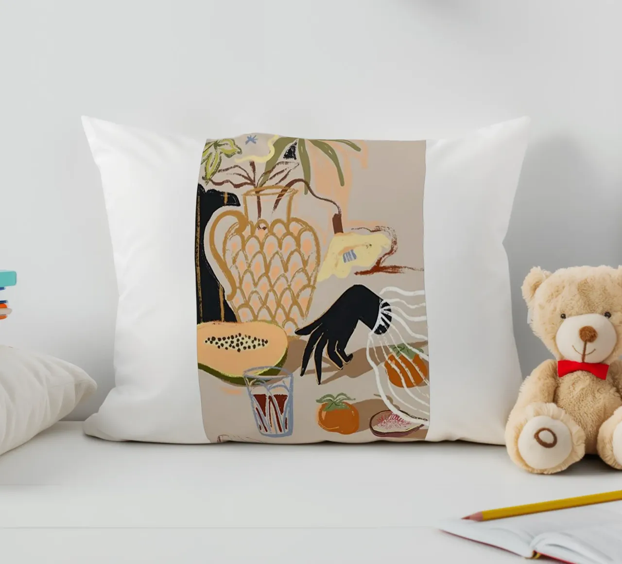 gustare piatti di frutta in tavola cuscino da gudikan shop