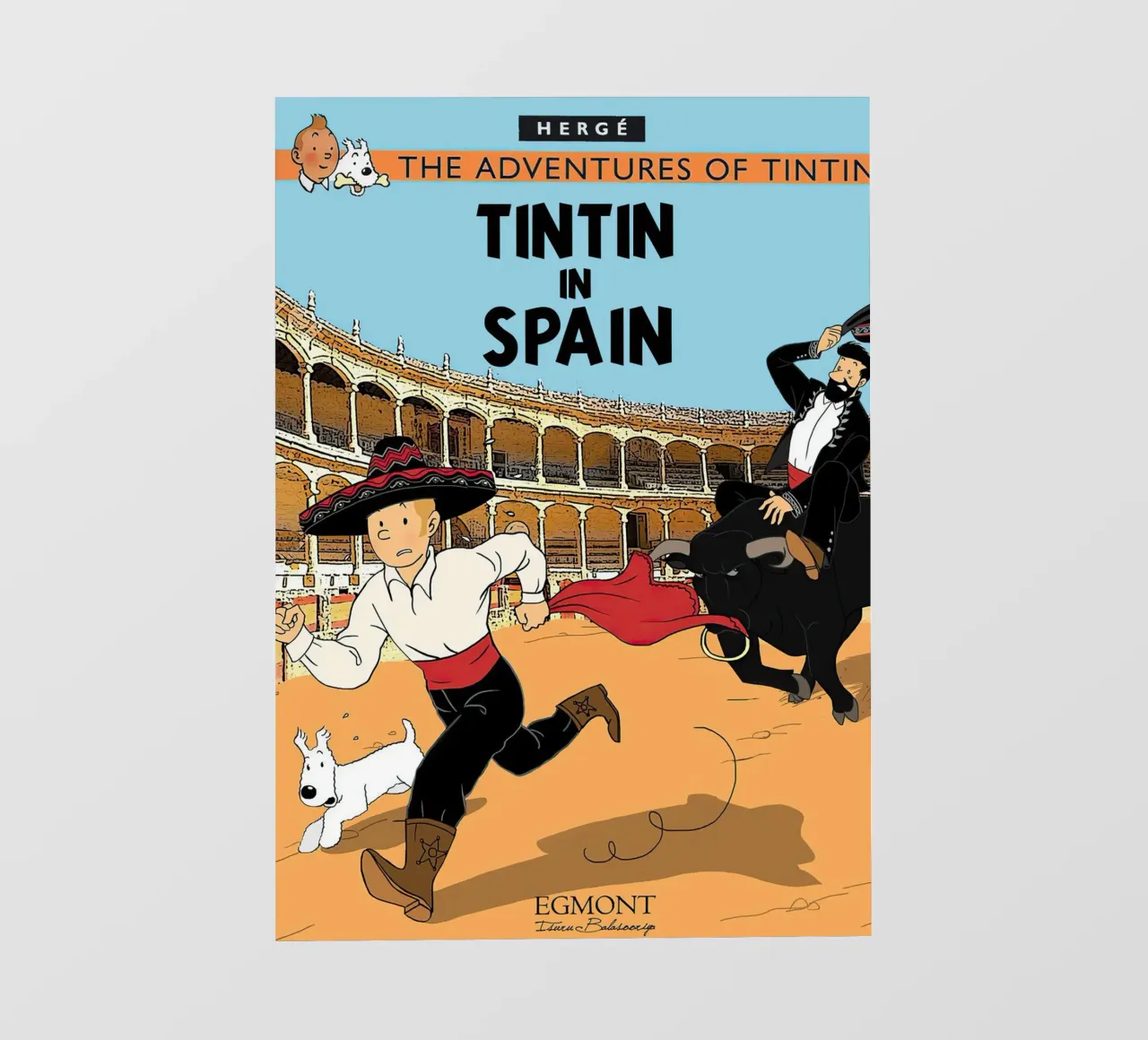 Tintin in Spagna telo in pvc da Kango Studios