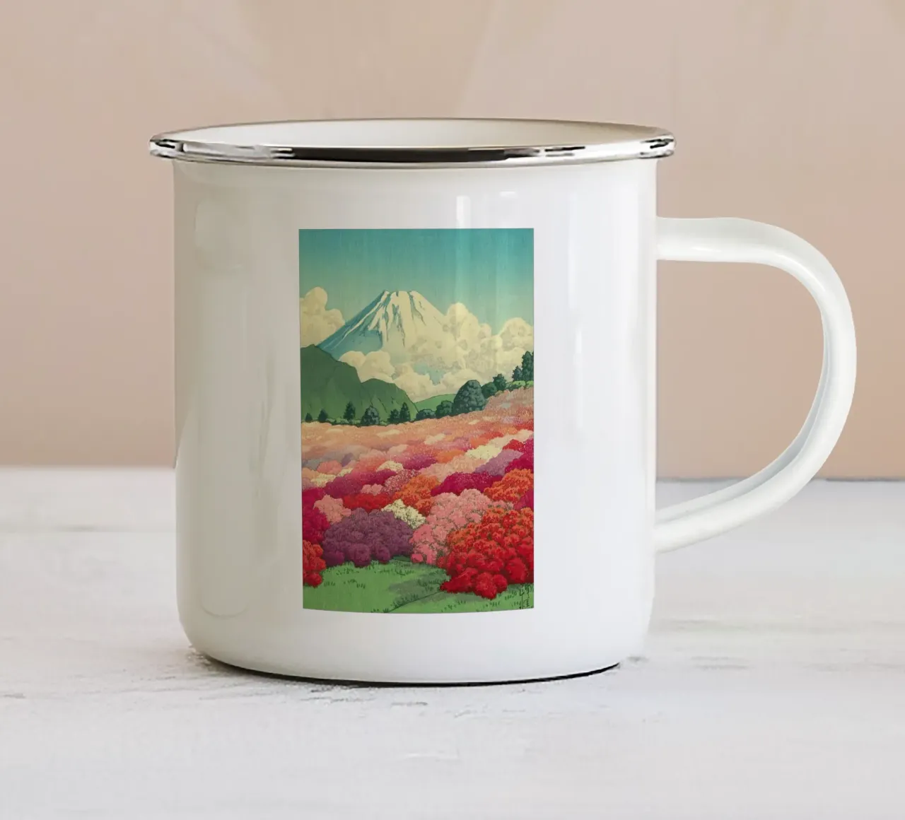 Kawase Hasui Vintage tazza in smalto da Ryley Smith traveler