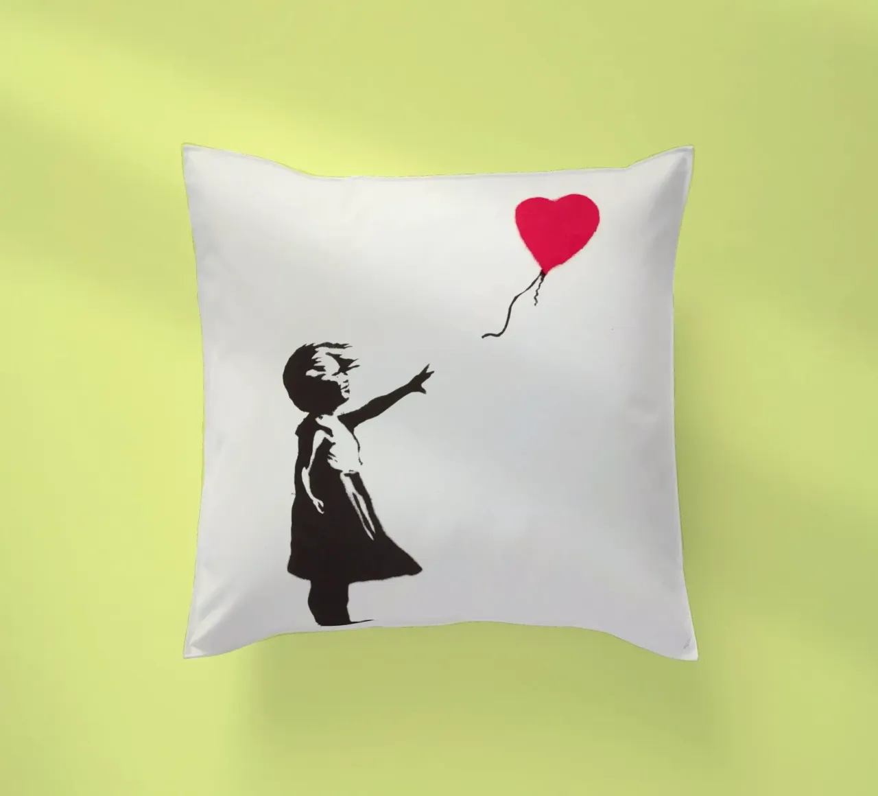 Ragazza con palloncino, 2004 cuscino da Riggle Glenda