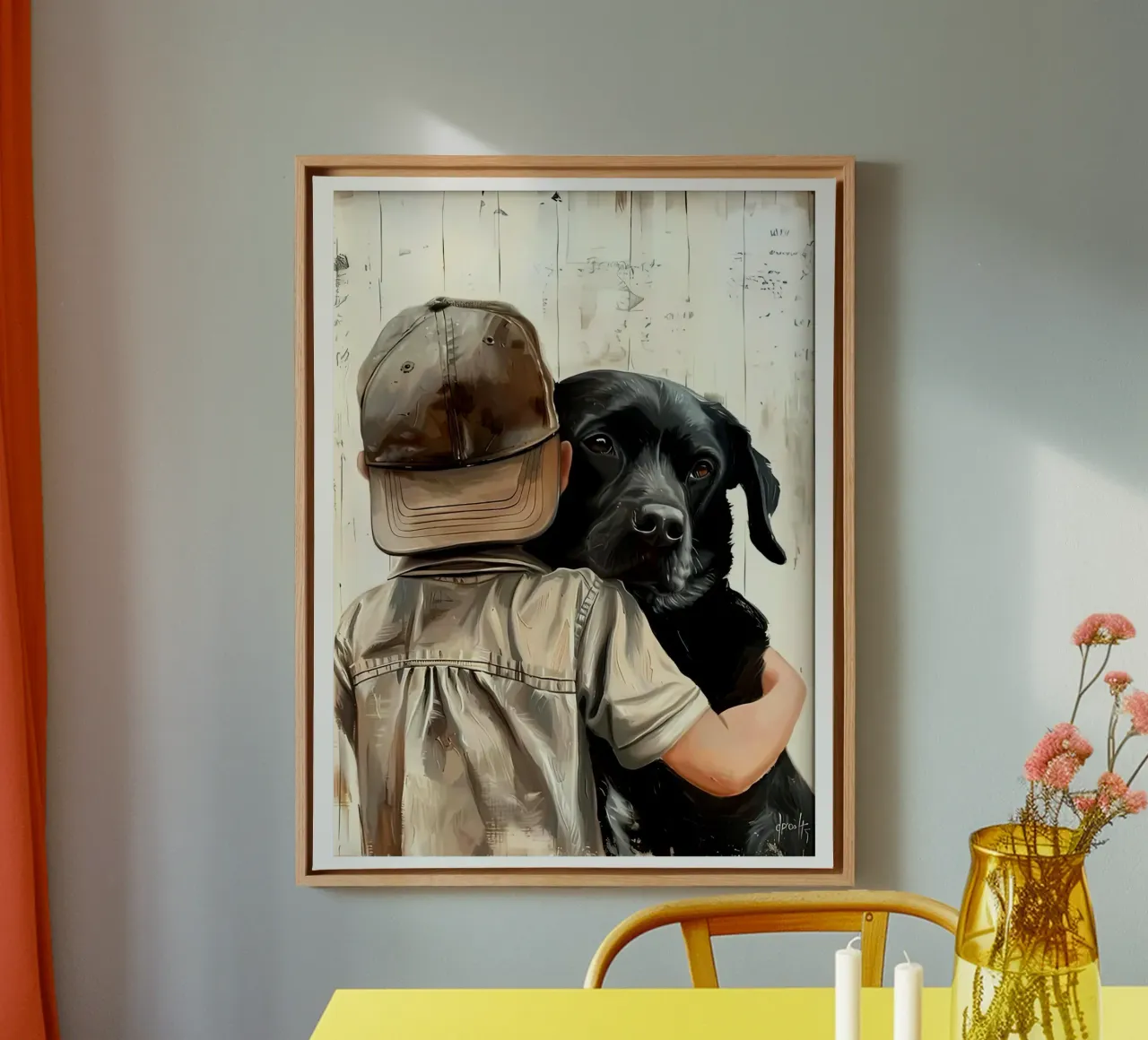 Labrador Kwekerij canvas met Baklijst van Ryley Smith traveler