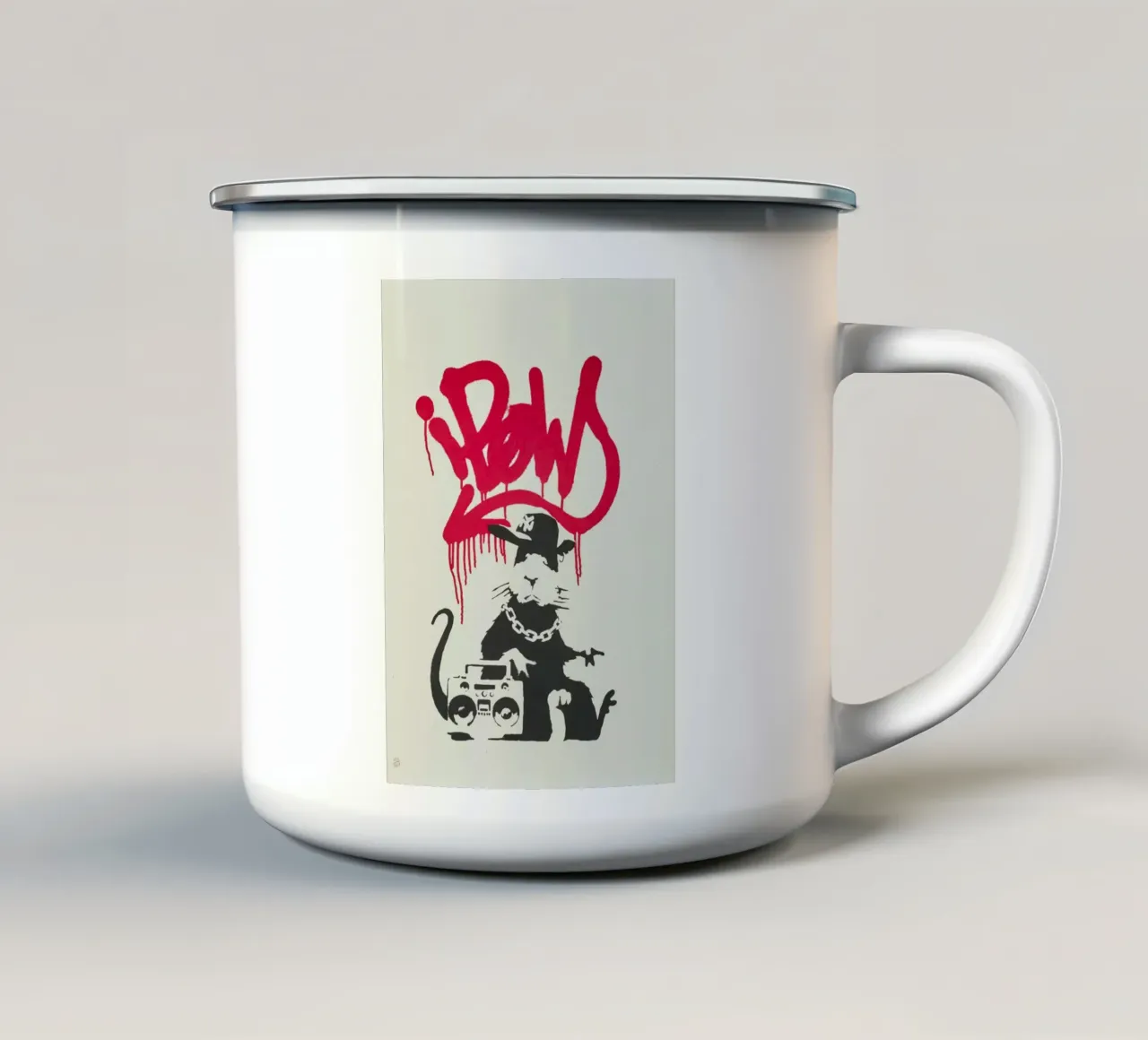 Gangsta Rat, 2004 tazza in smalto da Riggle Glenda