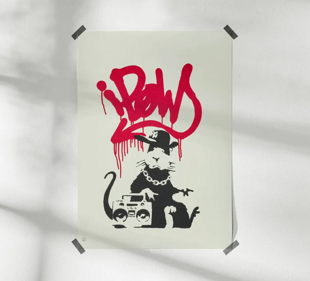 Gangsta Rat, 2004 poster con telaio in legno da Riggle Glenda