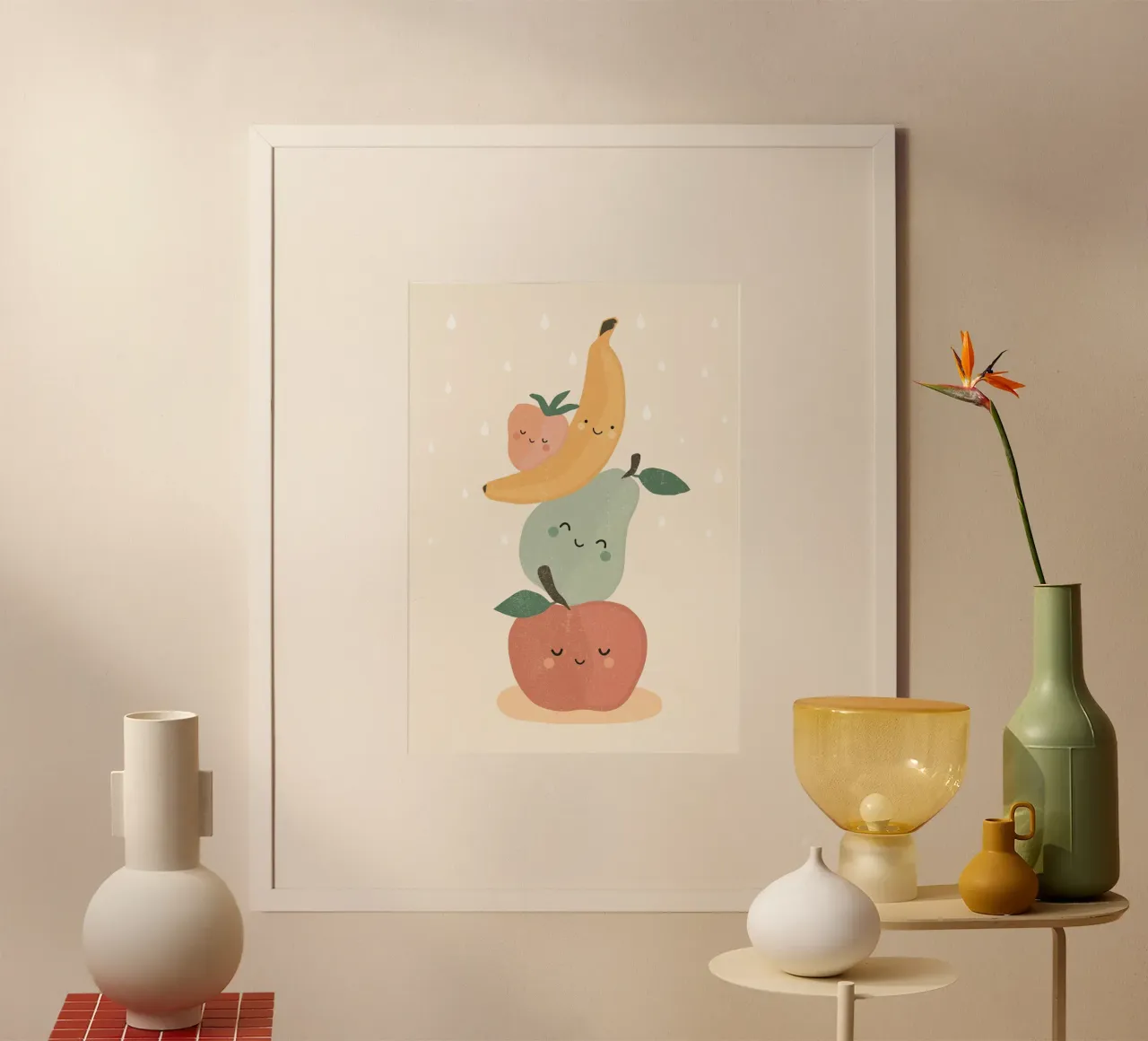 Frutti sorridenti poster con telaio in plastica da muench benjamin