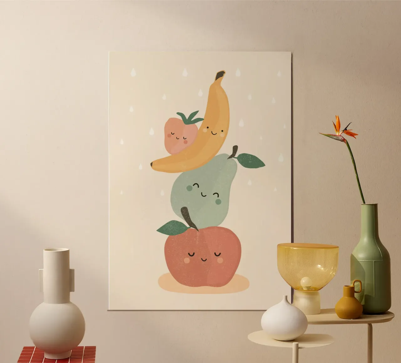 Frutti sorridenti poster con telaio in plastica da muench benjamin