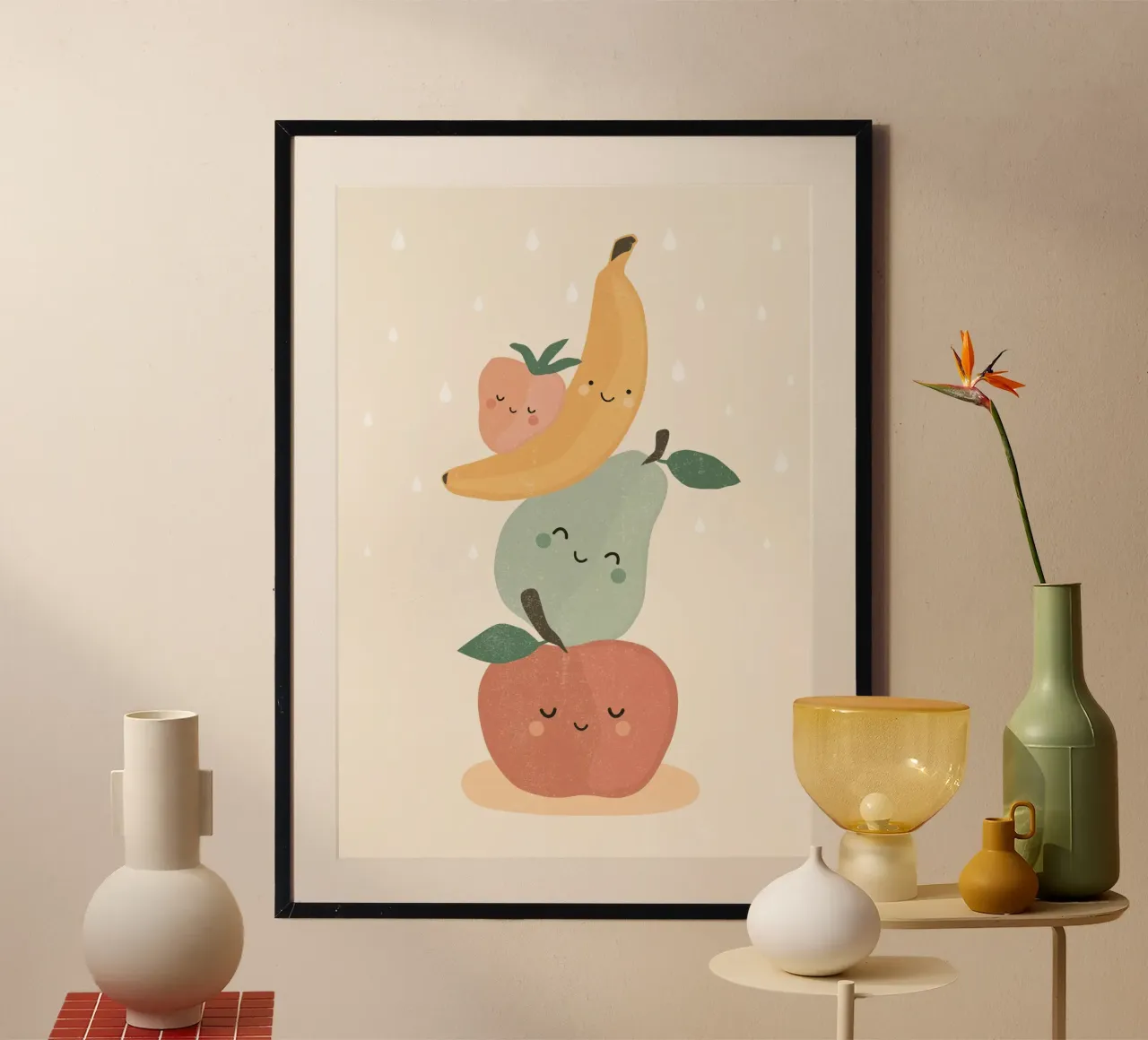 Frutti sorridenti poster con telaio in plastica da muench benjamin