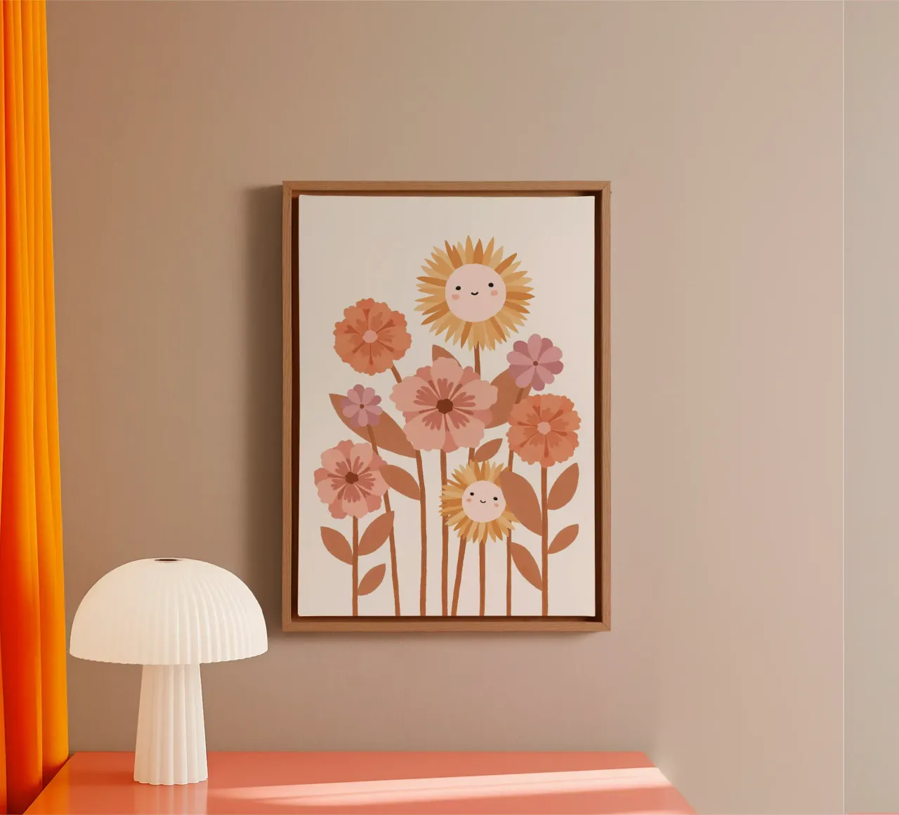 Fiore di SUn tela con Cornice a cassetta da muench benjamin