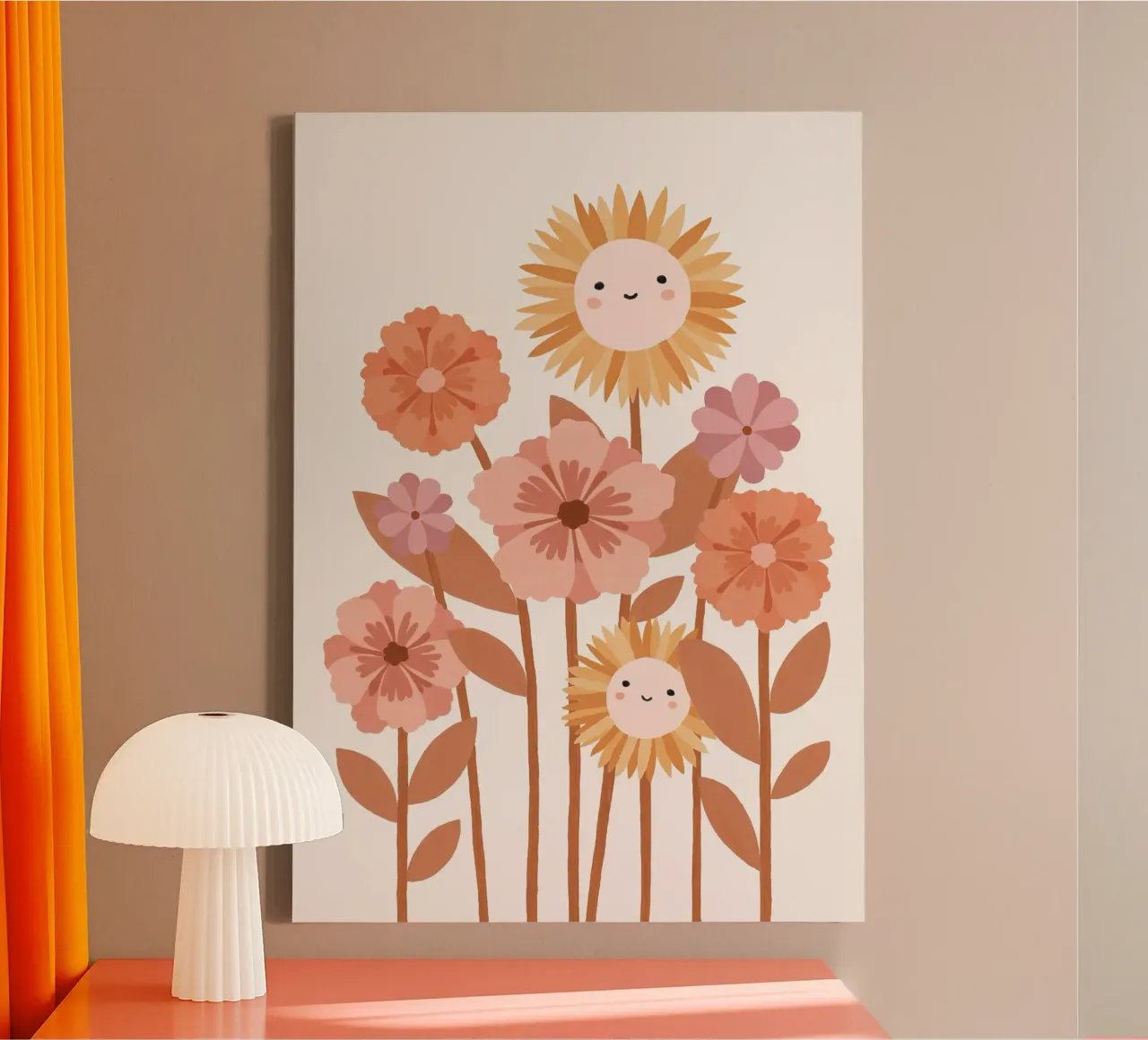 Fiore di SUn tela con Cornice a cassetta da muench benjamin