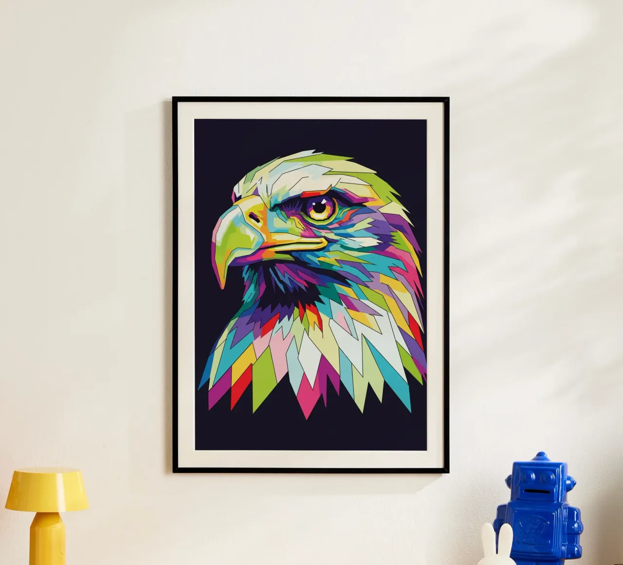 Colorful of Eagle (1) poster con telaio in alluminio da Wild Life studio
