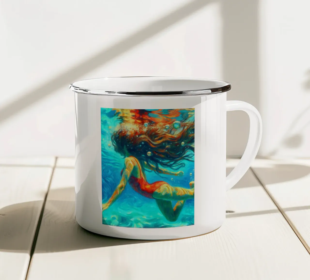Sogni subacquei tazza in smalto da AprilAdamantium