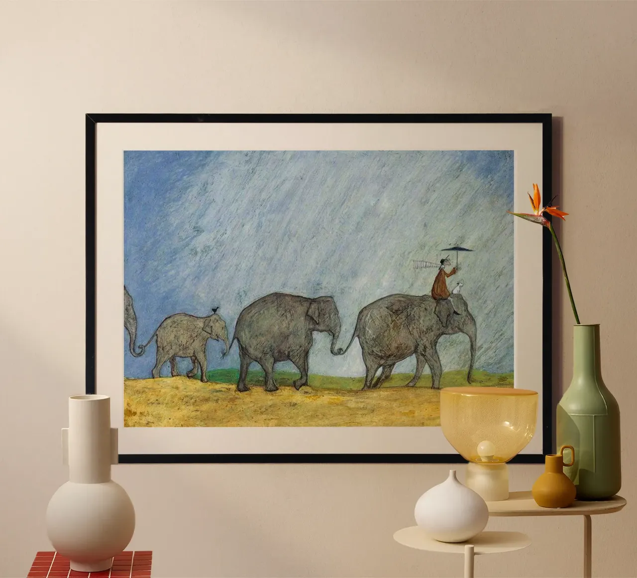 Vergiss niemals den Weg nach Hause Poster mit Holzrahmen von Patrick Mitchell