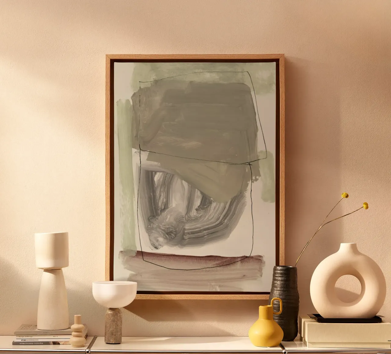 line and shape abstract tela da IRIS LEHNHARDT FINE ART