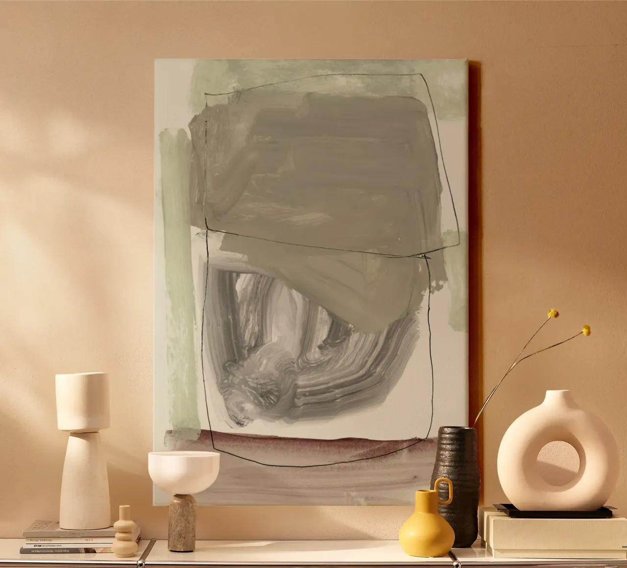 line and shape abstract tela da IRIS LEHNHARDT FINE ART