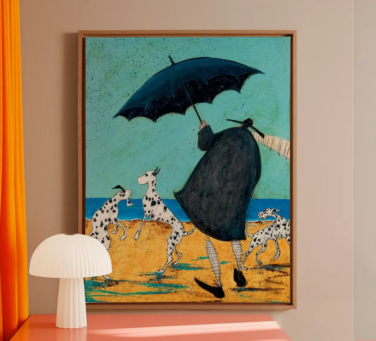 Sam Toft - Sulla spiaggia di Jack tela con Cornice a cassetta da Patrick Mitchell