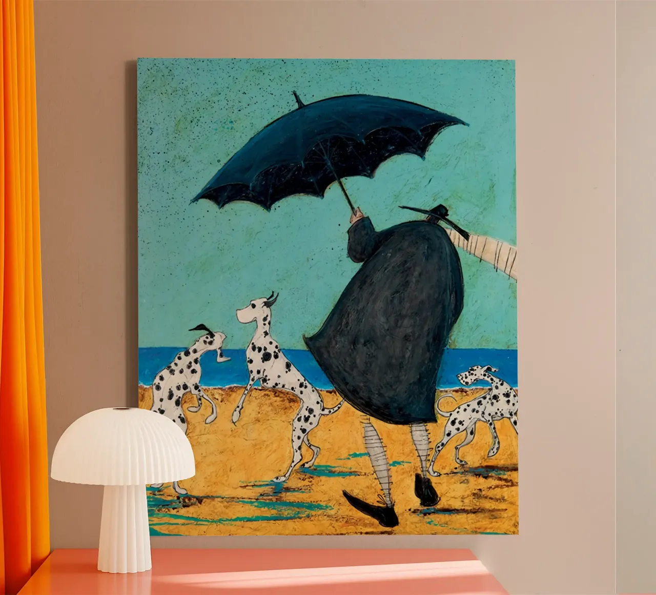 Sam Toft - Sulla spiaggia di Jack tela con Cornice a cassetta da Patrick Mitchell