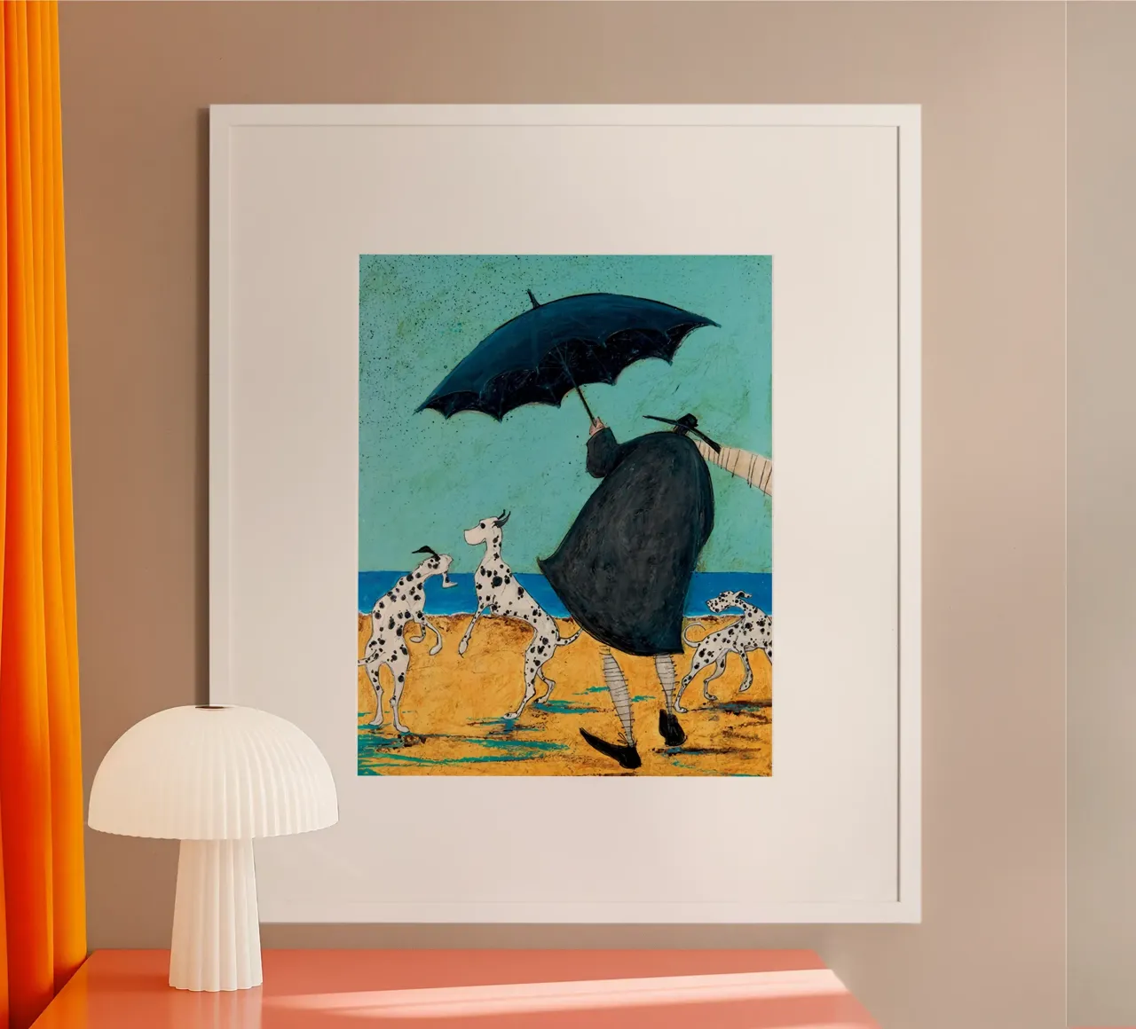 Sam Toft - Sulla spiaggia di Jack poster con telaio in alluminio da Patrick Mitchell