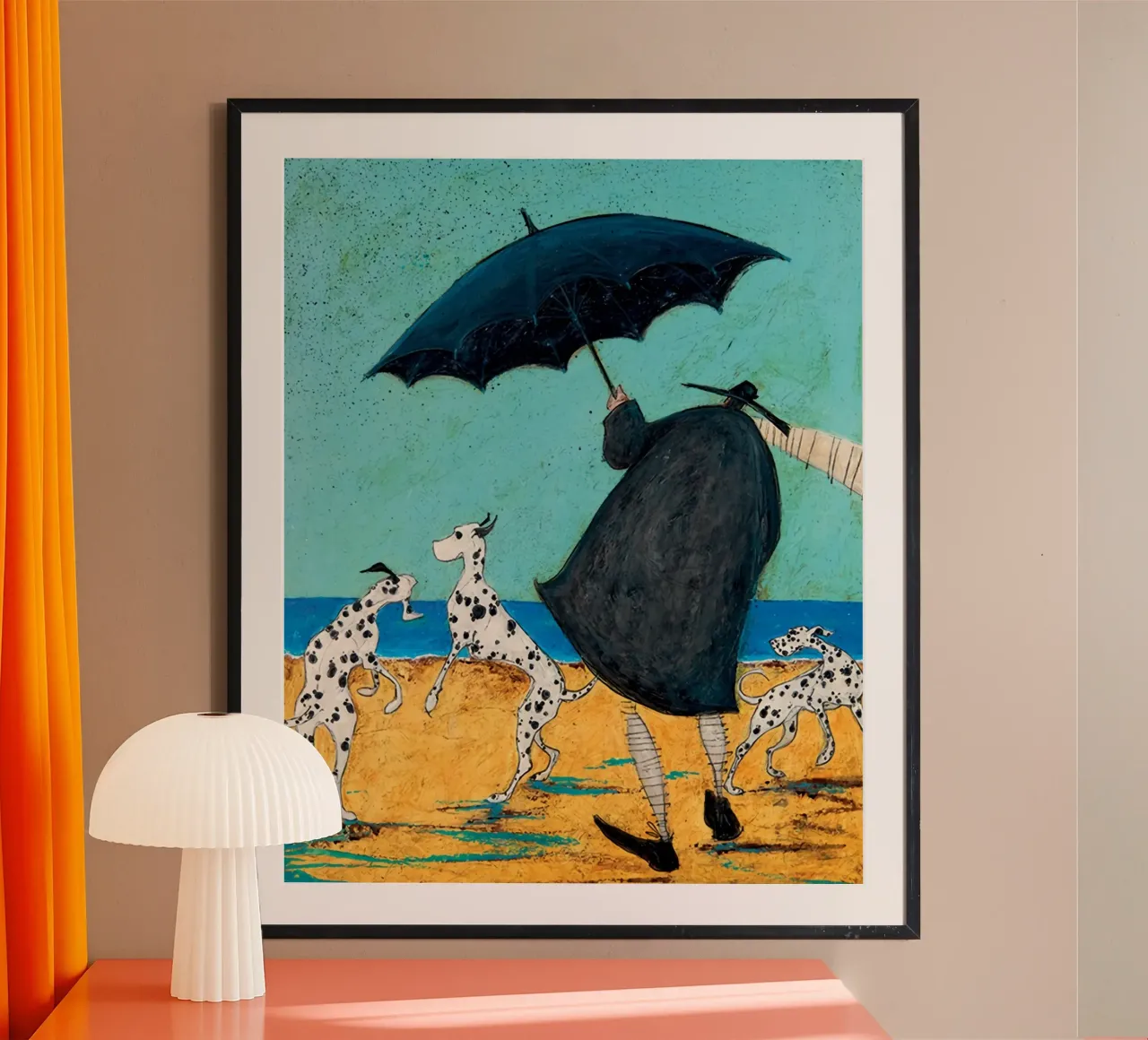 Sam Toft - Sulla spiaggia di Jack poster con telaio in alluminio da Patrick Mitchell