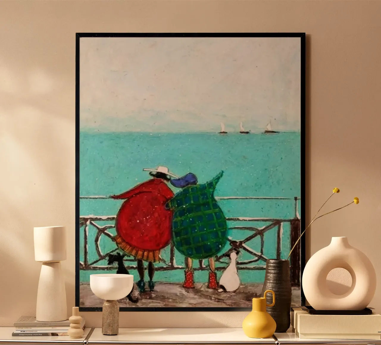 Sam Toft - Vimos navegar tres barcos poster con marco de aluminio de Patrick Mitchell
