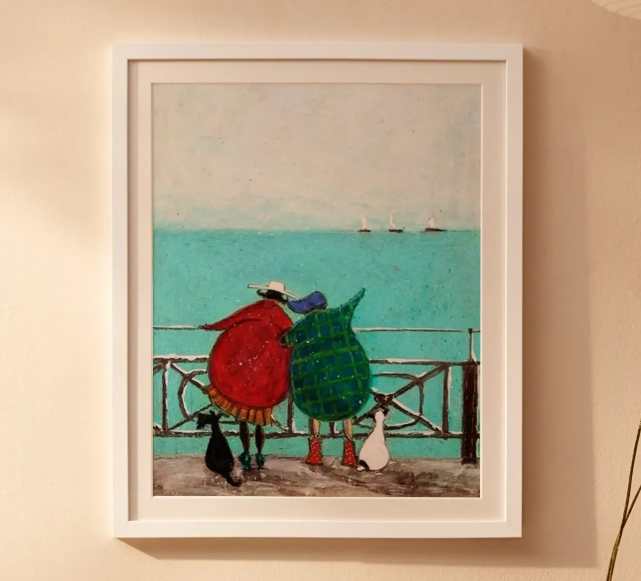 Sam Toft - Vimos navegar tres barcos poster con marco de aluminio de Patrick Mitchell