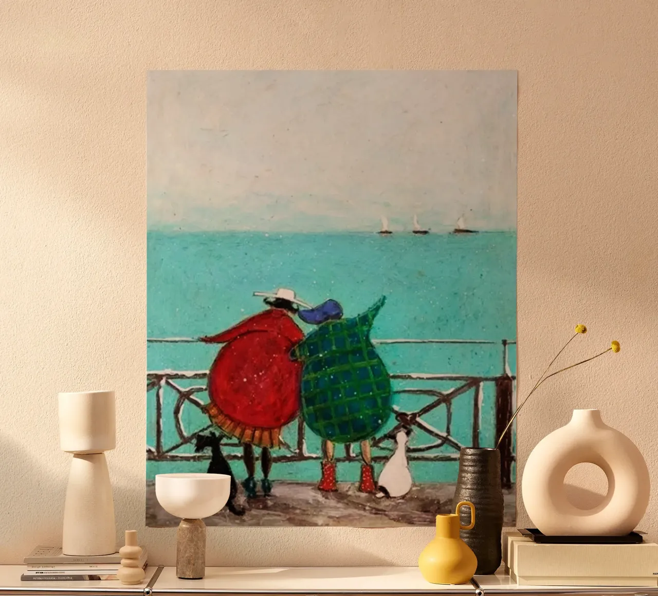 Sam Toft - Vimos navegar tres barcos poster con marco de aluminio de Patrick Mitchell