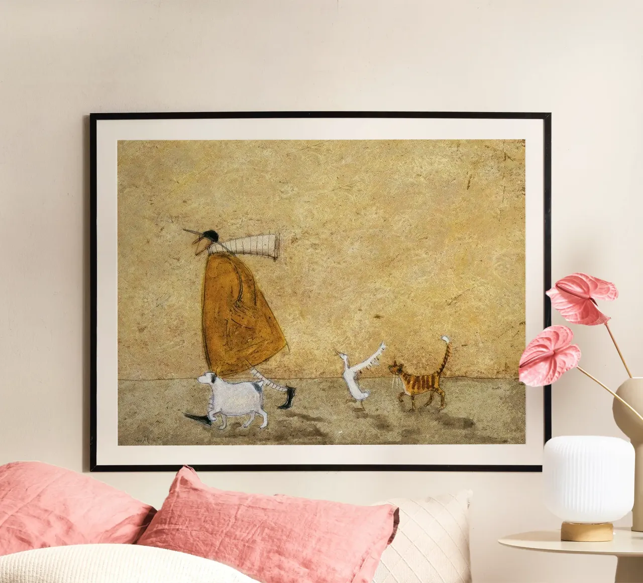 Sam Toft AFWDC21356 Ernest, Doris, Horace e Stripes poster con telaio in alluminio da Patrick Mitchell