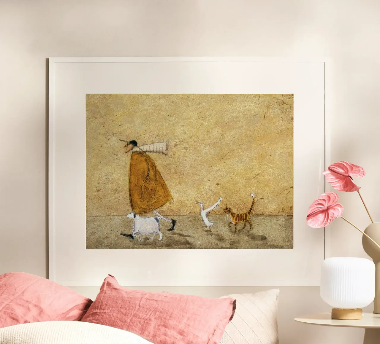 Sam Toft AFWDC21356 Ernest, Doris, Horace e Stripes poster con telaio in alluminio da Patrick Mitchell